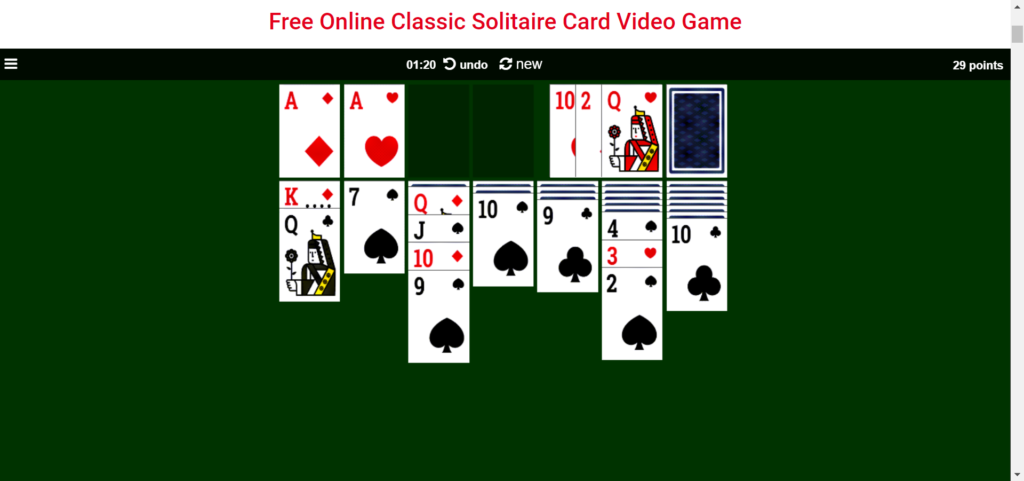Web Games Gratis di Solitaire.org